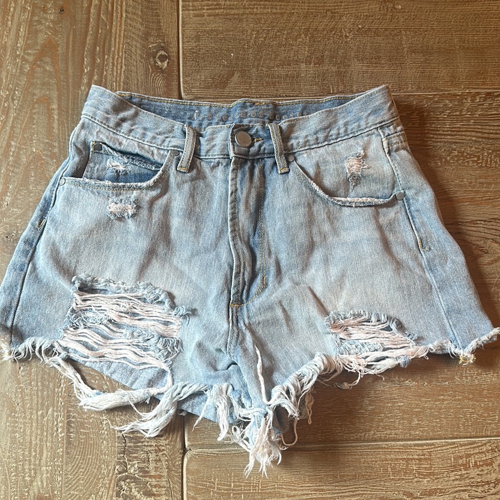 Articles Of Society Los Angeles denim distressed shorts